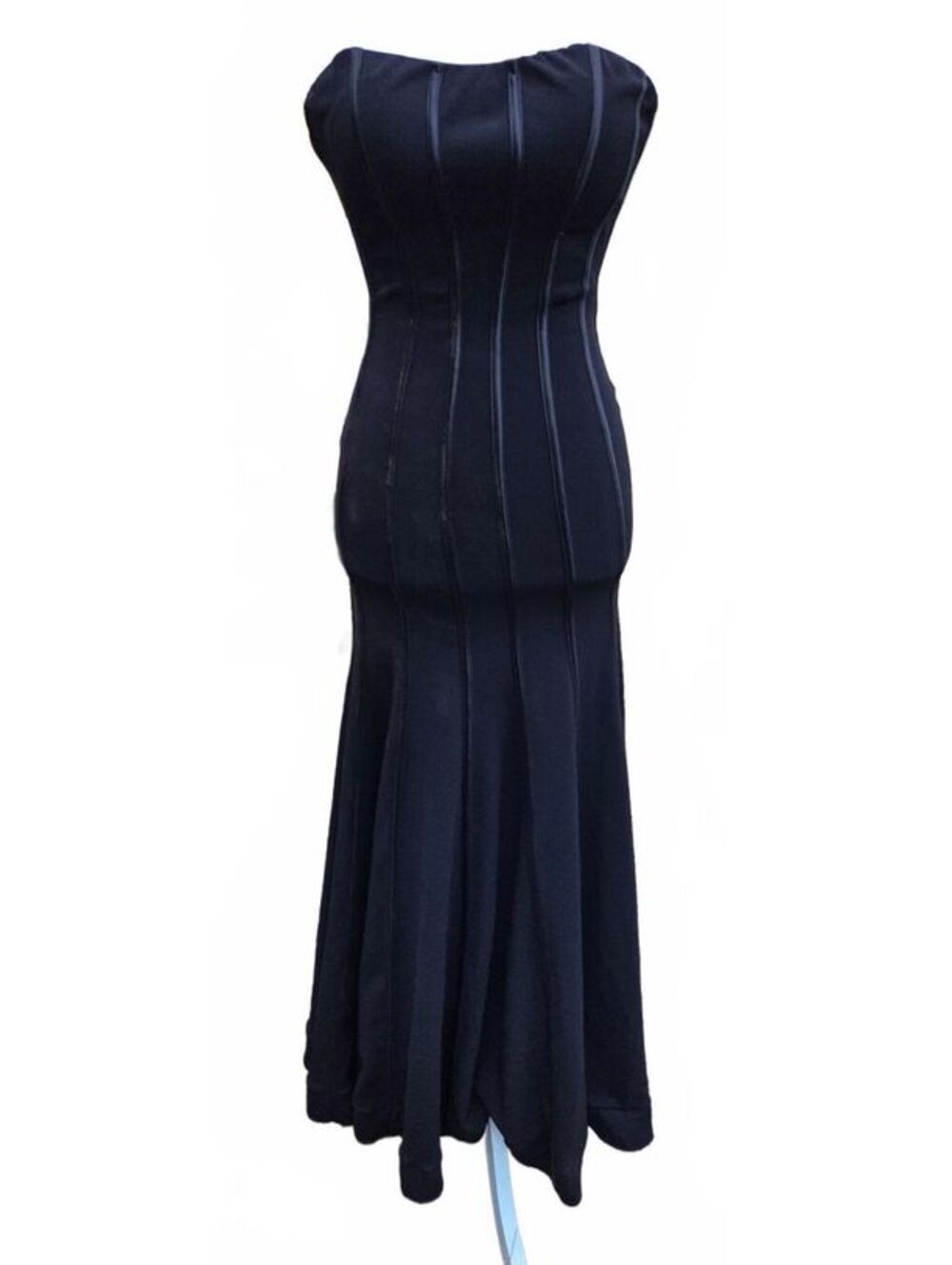 Y2K Speechless Black Strapless Corset Gown Mermaid Grunge Maxi Dress Size 0